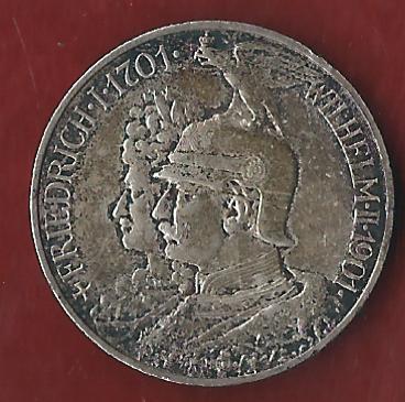  Kaiserreich Preussen 1901 2 Mark 200 Jahre Münzankauf Koblenz Frank Maurer AL848   