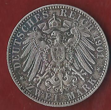  Kaiserreich Preussen 1901 2 Mark 200 Jahre Münzankauf Koblenz Frank Maurer AL848   