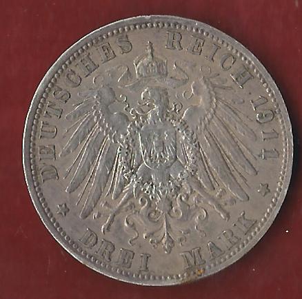  Kaiserreich Bayern 3 Mark 1911 Münzankauf Koblenz Frank Maurer AK259   