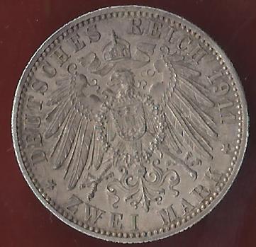  Kaiserreich Bayern Luitpold 2 Mark 1911 D Münzankauf Koblenz Frank Maurer AK260   