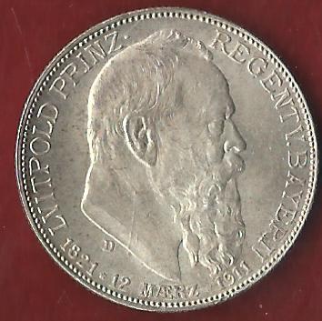  Kaiserreich Bayern Luitpold 2 Mark 1911 D Münzankauf Koblenz Frank Maurer AK261   