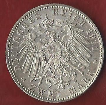  Kaiserreich Bayern Luitpold 2 Mark 1911 D Münzankauf Koblenz Frank Maurer AK261   