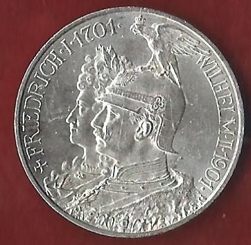  2 Mark Preußen 200 Jahre 1901 Münzankauf Koblenz Frank Maurer AK269   