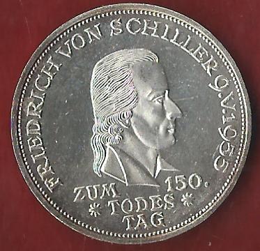  BRD 5 Mark Schiller 1955 Münzankauf Koblenz Frank Maurer AK270   