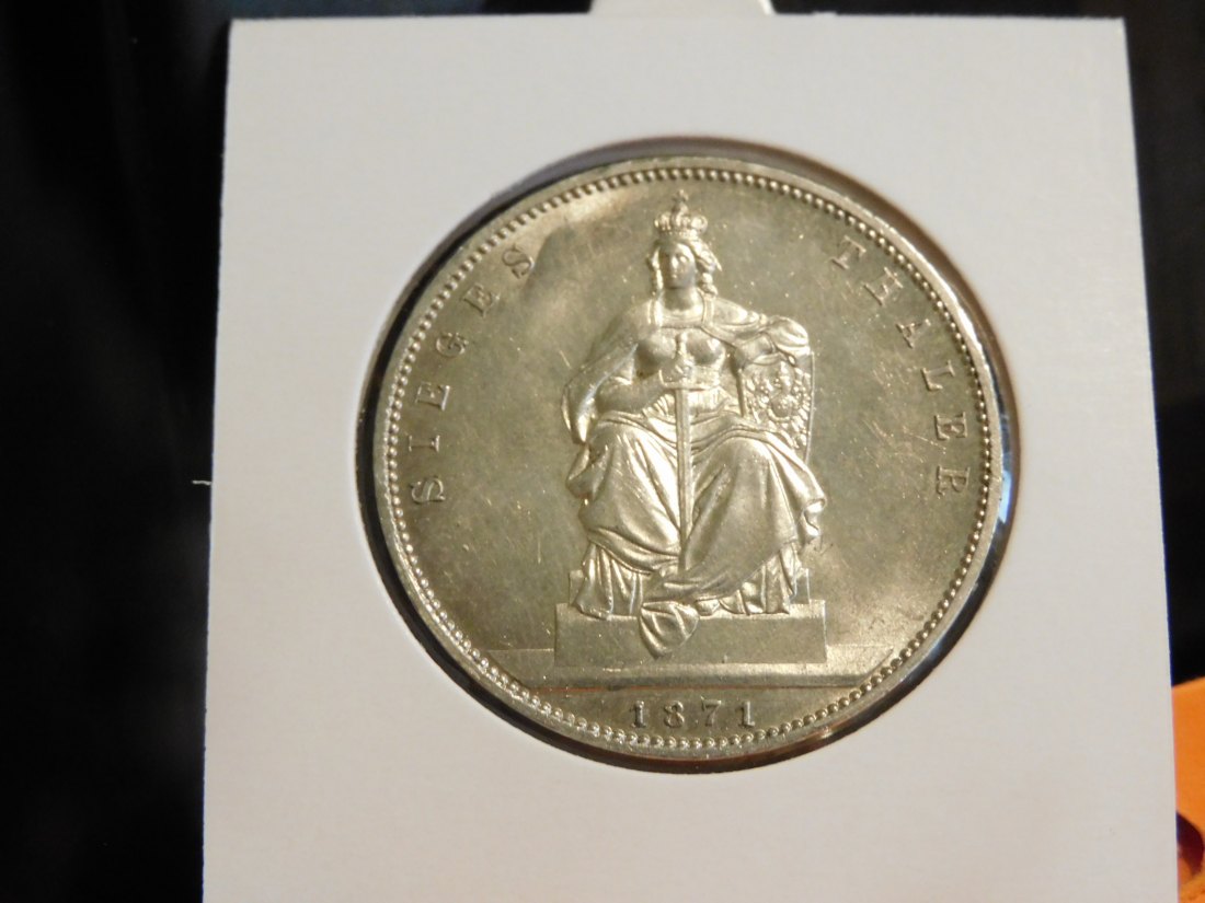  GERMANY 1 THALER 1871 PRUSSIA.GRADE-PLEASE SEE PHOTOS.   
