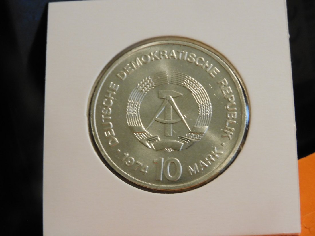  GERMANY 10 MARK 1974 DDR.GRADE-PLEASE SEE PHOTOS.   