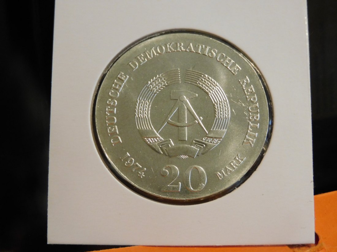 GERMANY 20 MARK 1974 DDR.GRADE-PLEASE SEE PHOTOS.   