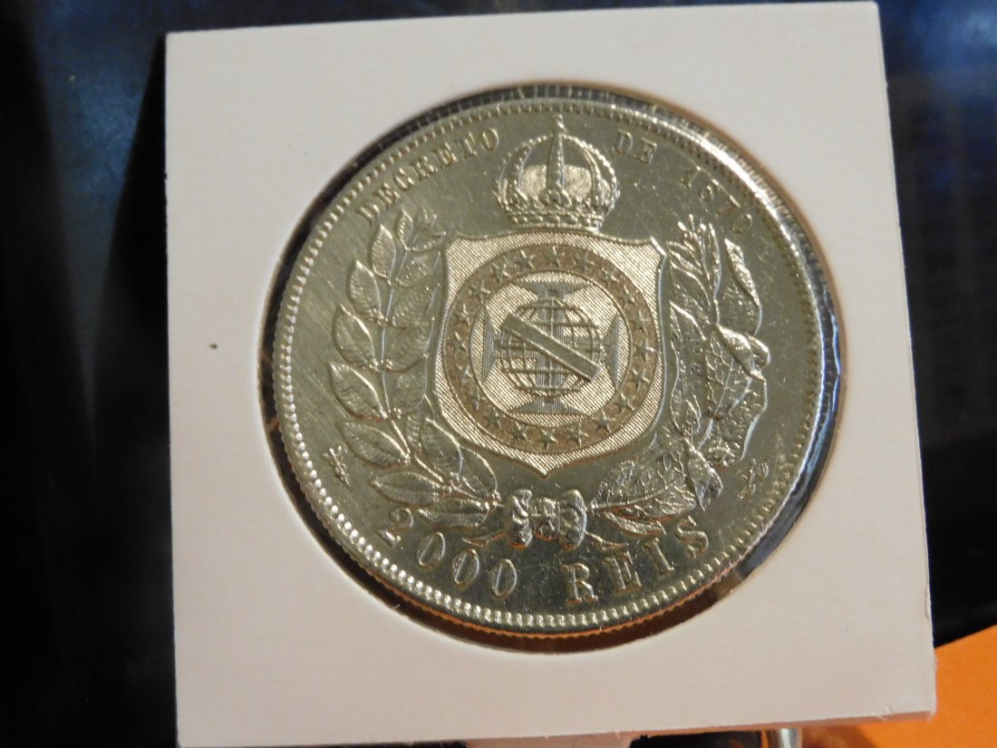 BRAZIL 2000 REIS 1888.GRADE-PLEASE SEE PHOTOS.   