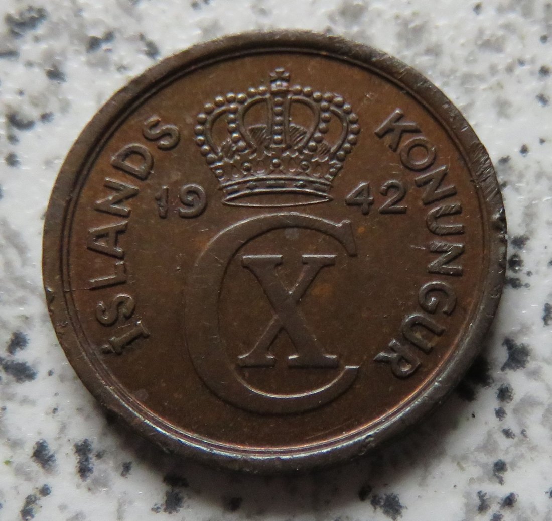 Island 1 Eyrir 1942   