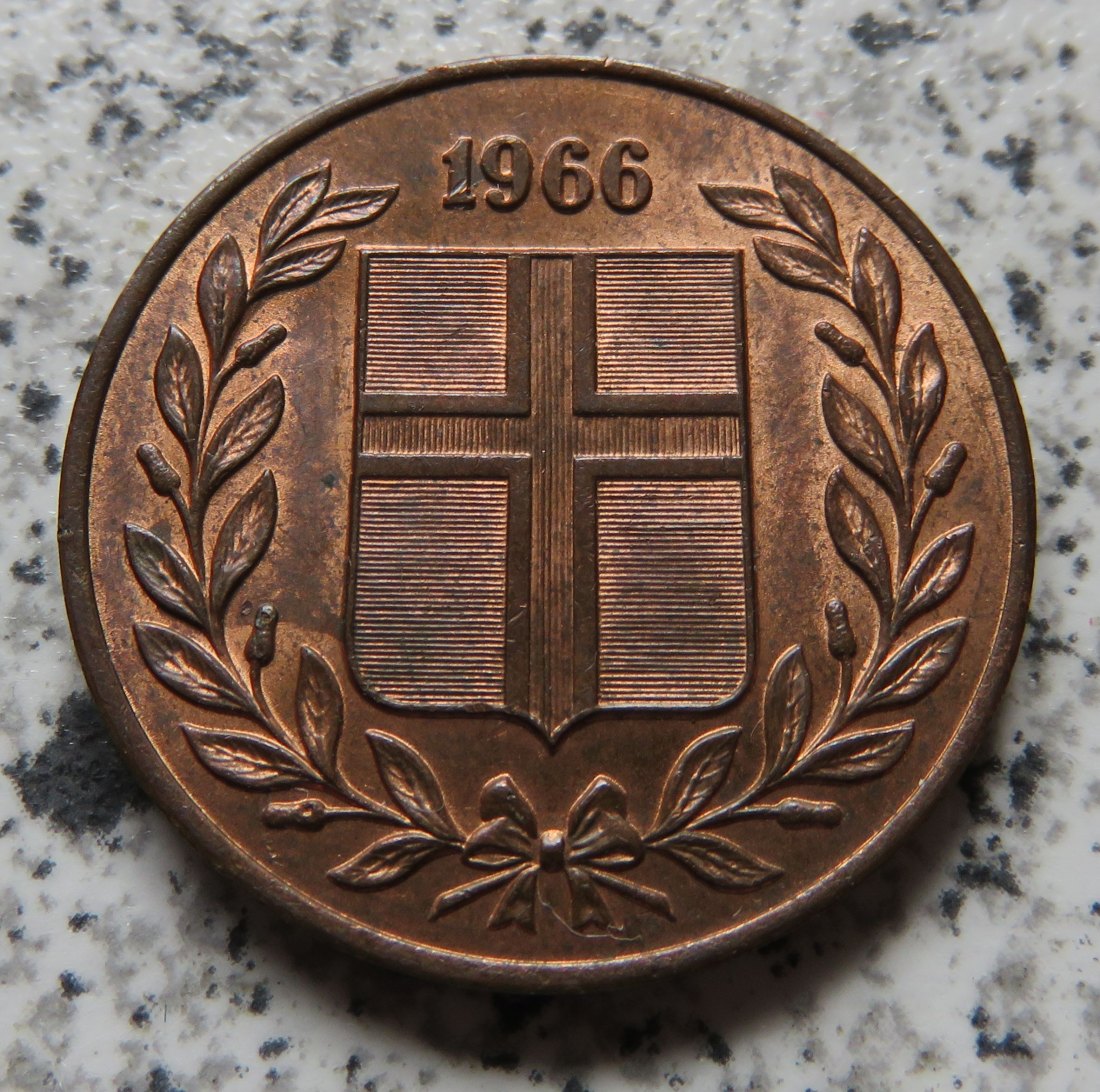  Island 5 Aurar 1966   