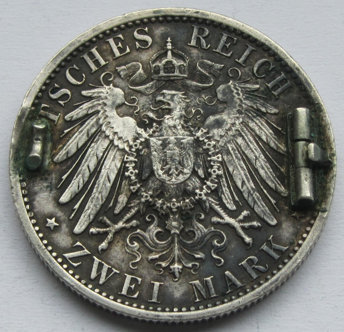 2 MARK Sachsen Weimar Eisenach 1903 Jaeger 158 SS/VZ   