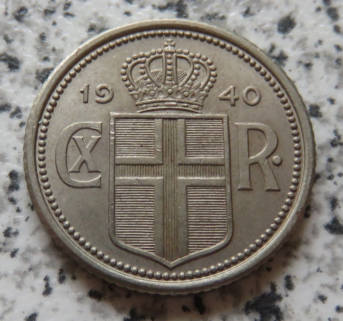  Island 25 Aurar 1940, Erhaltung   