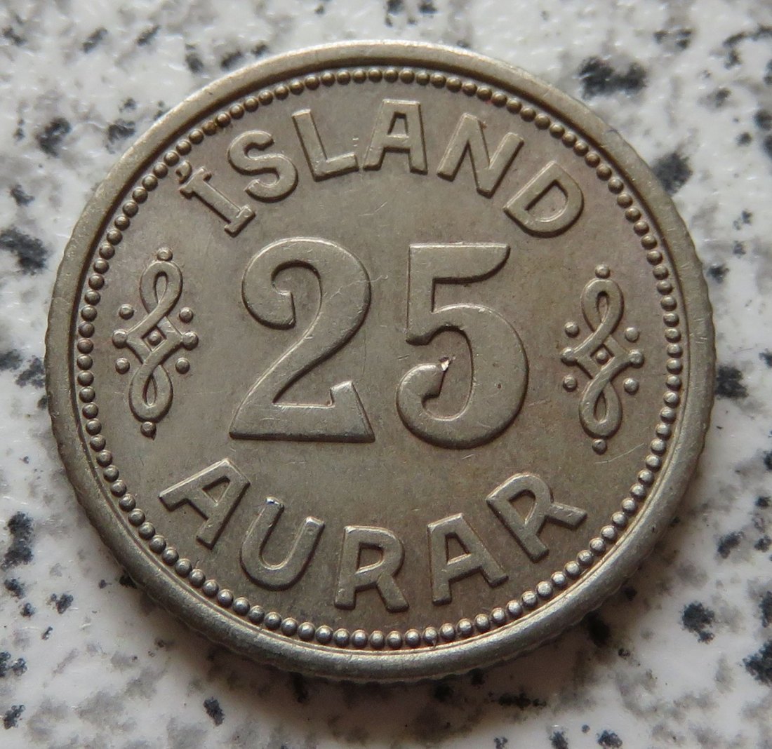  Island 25 Aurar 1940, Erhaltung   