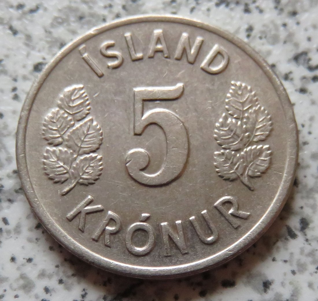  Island 5 Kronur 1976   
