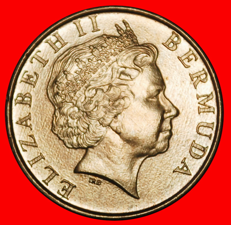 Ⰶ GROSSBRITANNIEN (1970-2009): BERMUDA★1 CENT 1999 SCHWEIN ELISABETH II. (1953-2022)★OHNE VORBEHALT!   