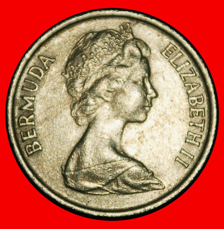  Ⰶ GROSSBRITANNIEN (1970-2021): BERMUDA★10 CENT 1970 BLUME! ELISABETH II. (1953-2022)★OHNE VORBEHALT!   