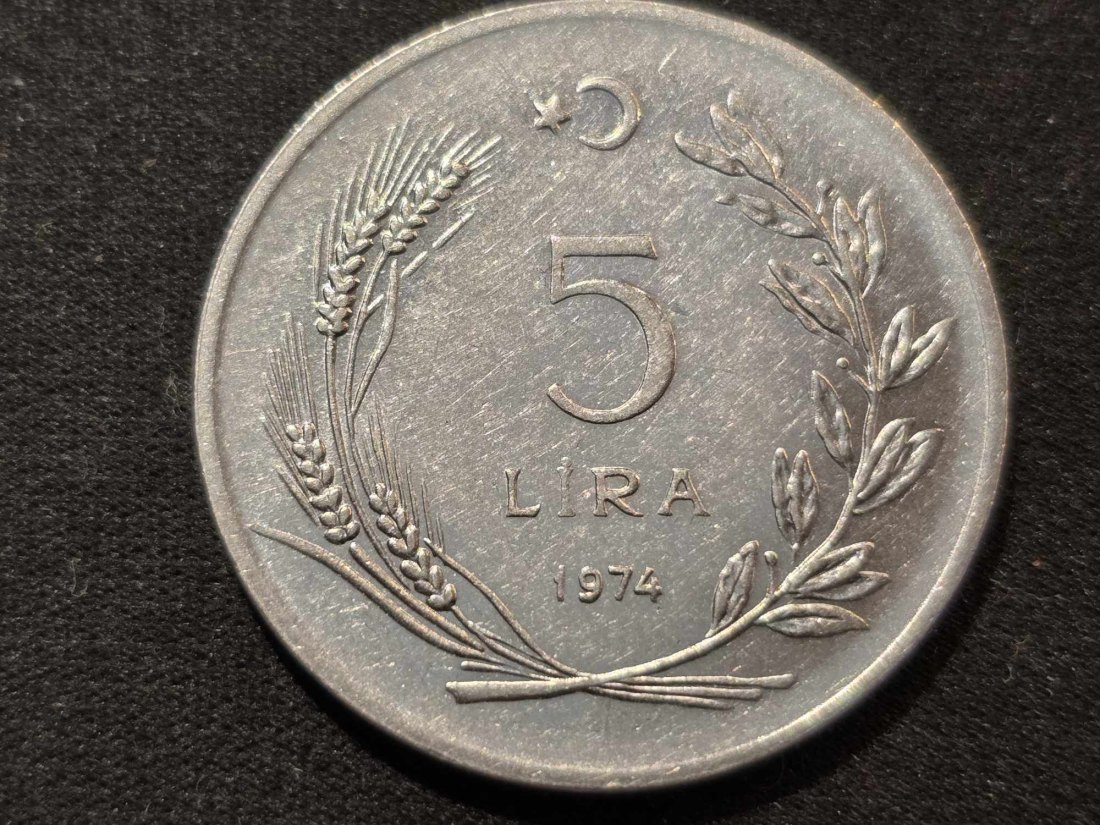  Türkei 5 Lire 1974 Umlauf   
