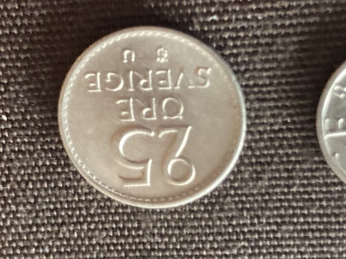 Münze Umlaufmünze Schweden 25 Öre 1973