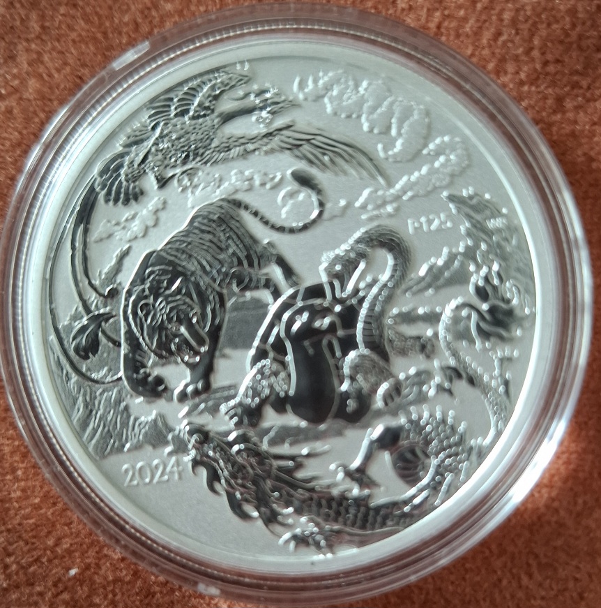  Australien 1 oz Silber 2024 Vier Wächter 8. Ausgabe Serie Mythen & Legenden   