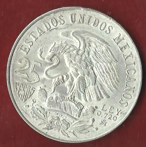  Mexico 25 Pes. 1968  Münzankauf Koblenz Frank Maurer AK292   