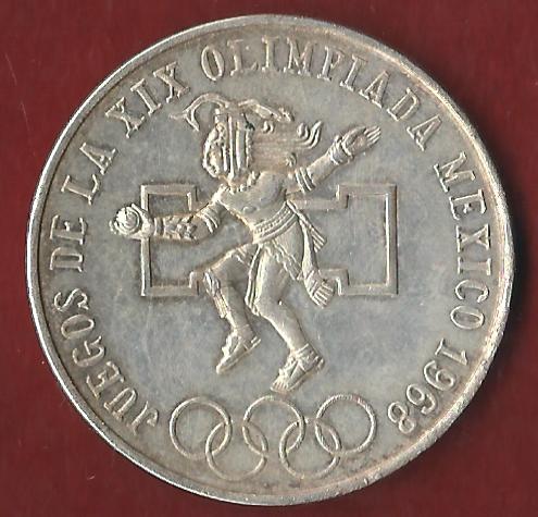  Mexico 25 Pes. 1968  Münzankauf Koblenz Frank Maurer AK293   