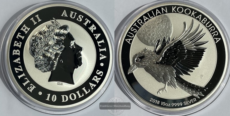  Australien 10 Dollar 2018 Kookaburra KM#3555 FM-Frankfurt Feinsilber: 311g pp   