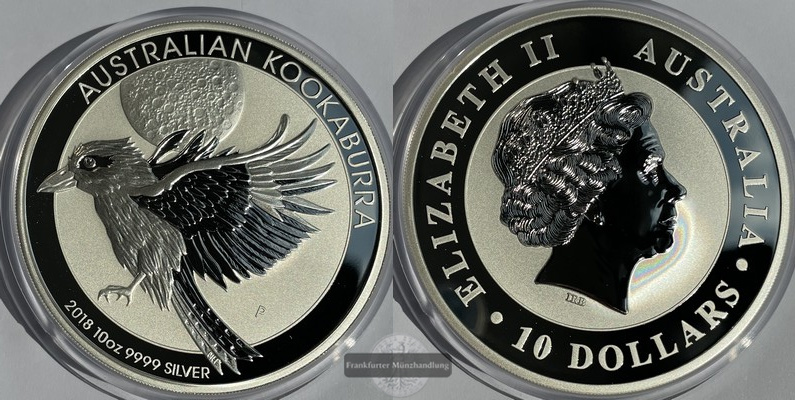  Australien 10 Dollar 2018 Kookaburra KM#3555 FM-Frankfurt Feinsilber: 311g pp   