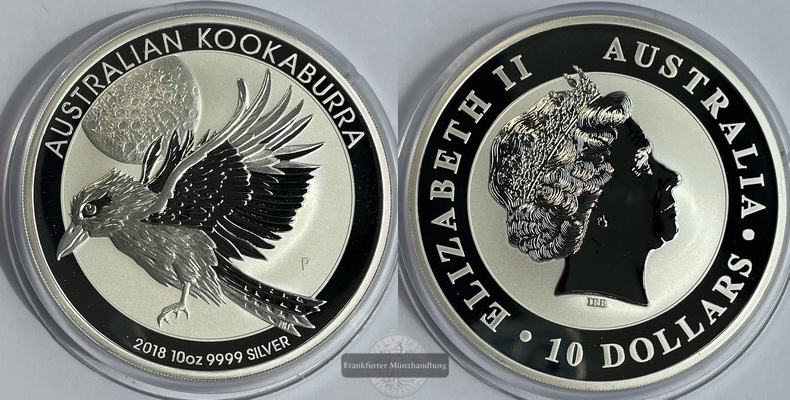  Australien 10 Dollar 2018 Kookaburra KM#3555 FM-Frankfurt Feinsilber: 311g pp   