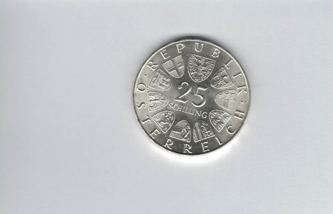  25 Schilling 1969 Peter Rosegger silber 10,4g fein Österreich 2. Rep Spittalgold9800 (4588/15)   