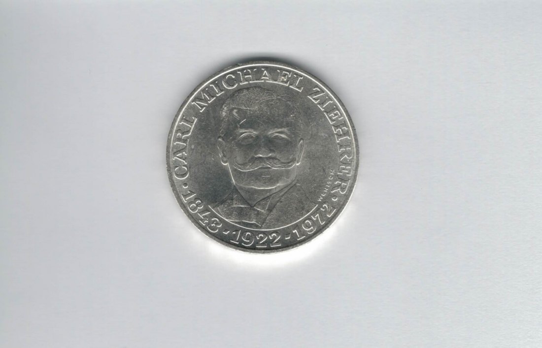  25 Schilling 1972 Carl Michael Ziehrer silber 10,4g fein Österreich 2.Rep Spittalgold9800 (04588/18   