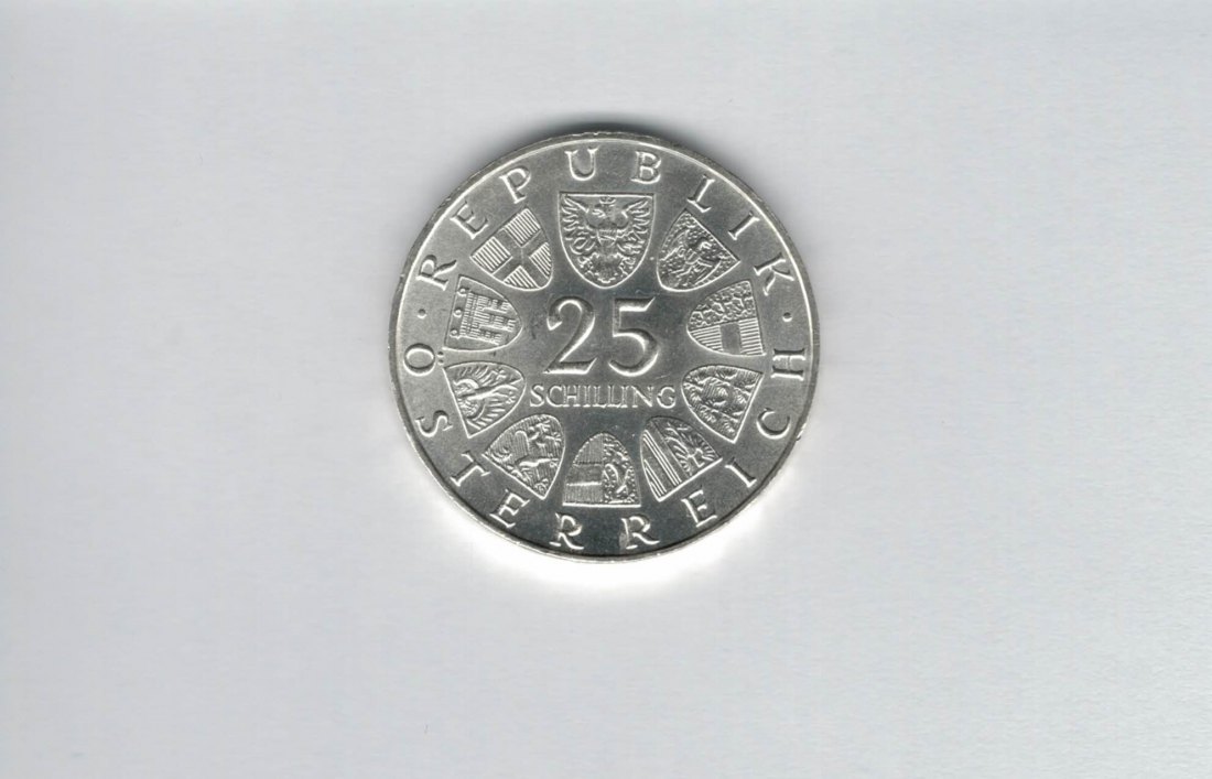  25 Schilling 1972 Carl Michael Ziehrer silber 10,4g fein Österreich 2.Rep Spittalgold9800 (04588/18   