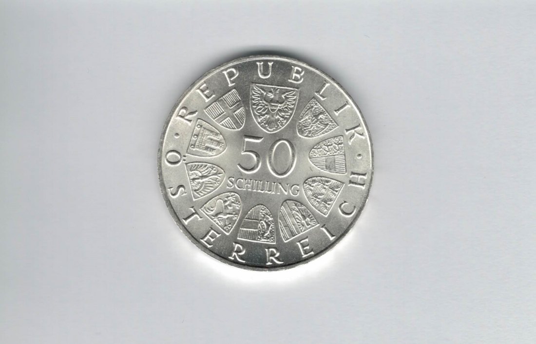  50 Schilling 1972 100 J. Hochschule für Bodenkultur Ag 18g fein Österreich Spittalgold9800 (4584/13)   