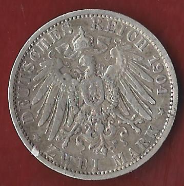  Kaiserreich Preußen 2 Mark 1904  Münzankauf Koblenz Frank Maurer AL 832   