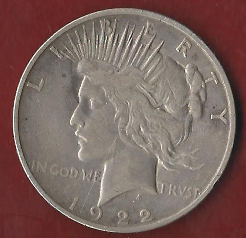  USA Peace Dollar 1922  Münzankauf Koblenz Frank Maurer AK306   