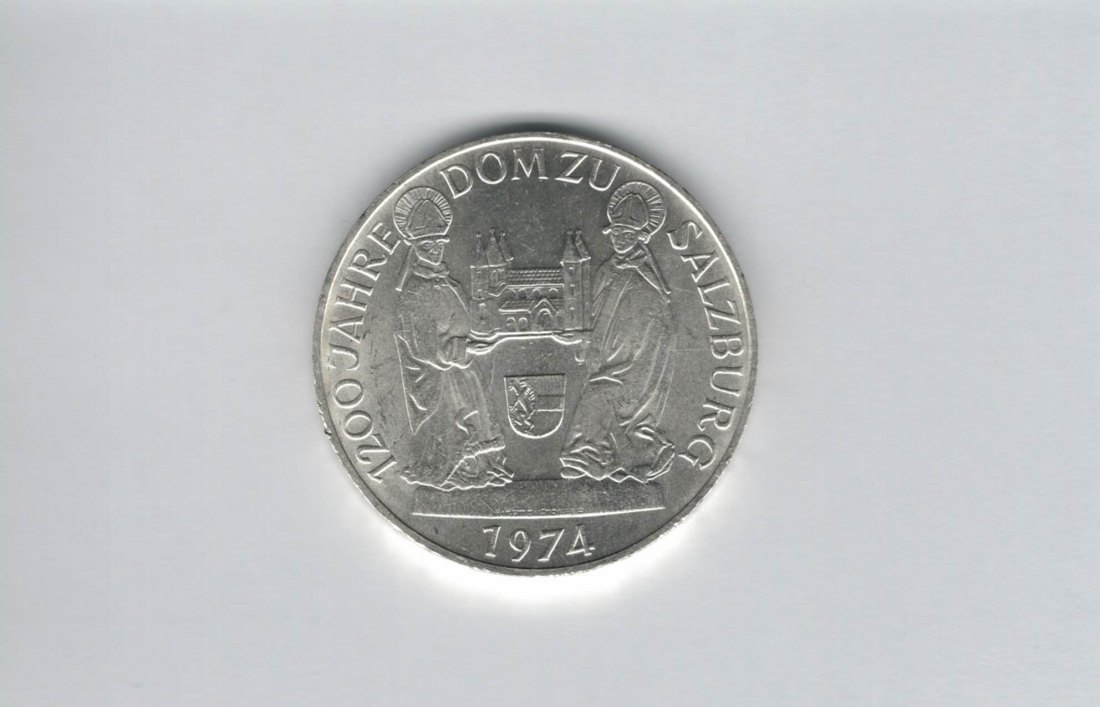  50 Schilling 1974 1200 Jahre Dom zu Salzburg Ag 12,8g fein Österreich Spittalgold9800 (4504/3)   