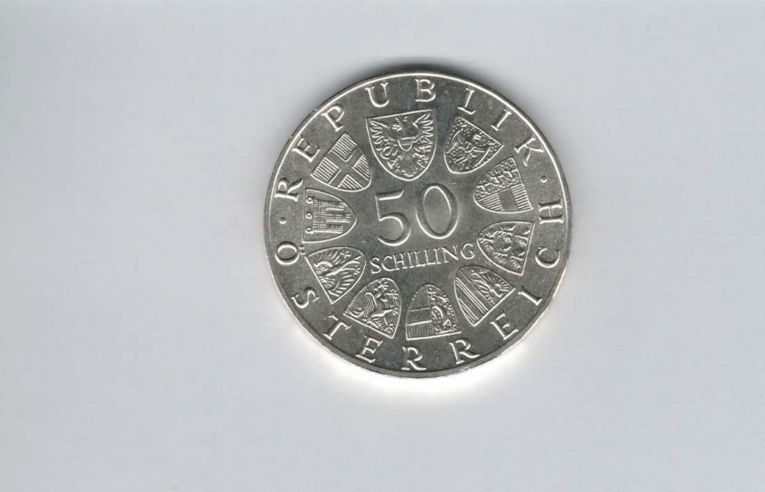  50 Schilling 1978 Franz Schubert silber 12,8g fein Österreich Spittalgold9800 (4504/5)   