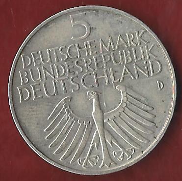  BRD 5 Mark Germanisches Museum 1952 Münzankauf Koblenz Frank Maurer AK312   