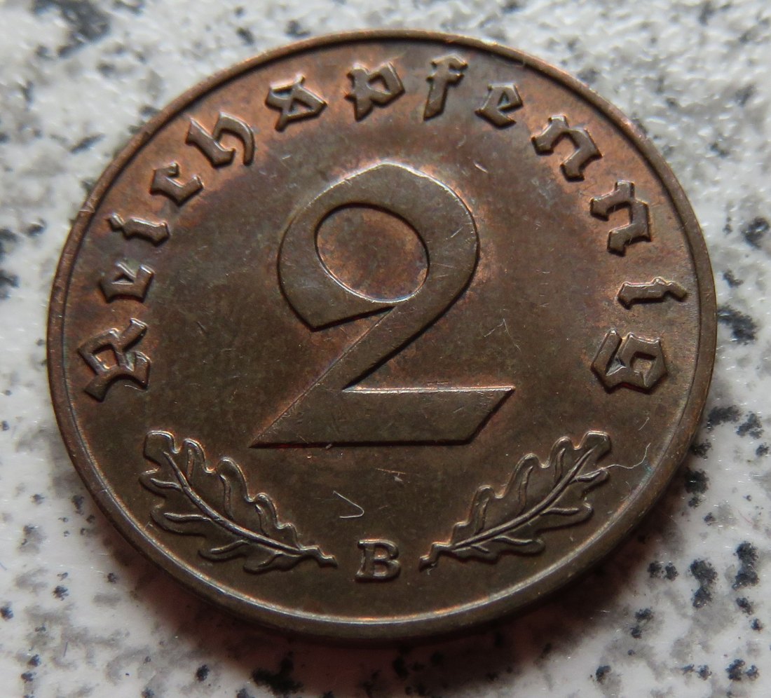  Drittes Reich 2 Reichspfennig 1939 B   