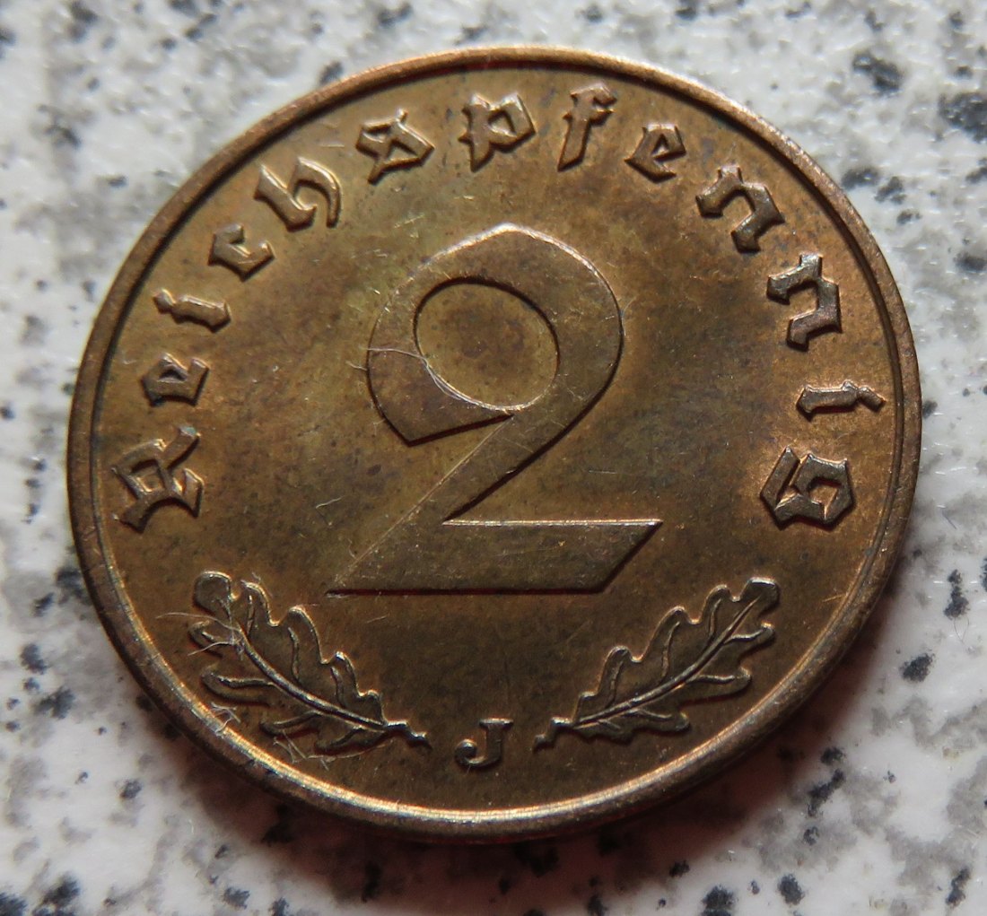  Drittes Reich 2 Reichspfennig 1939 J   