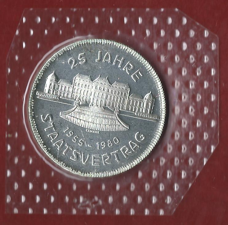  Österreich 500 Schilling 35 Euro Nennwert 1980 ST  Münzankauf Koblenz Frank Maurer AK316   