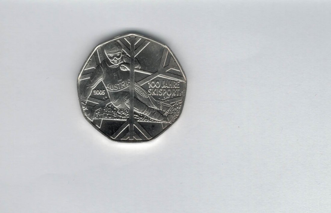  5 Euro 2005 100 Jahre Skisport Österreich silber 8g fein Spittalgold9800 (04974/5)   