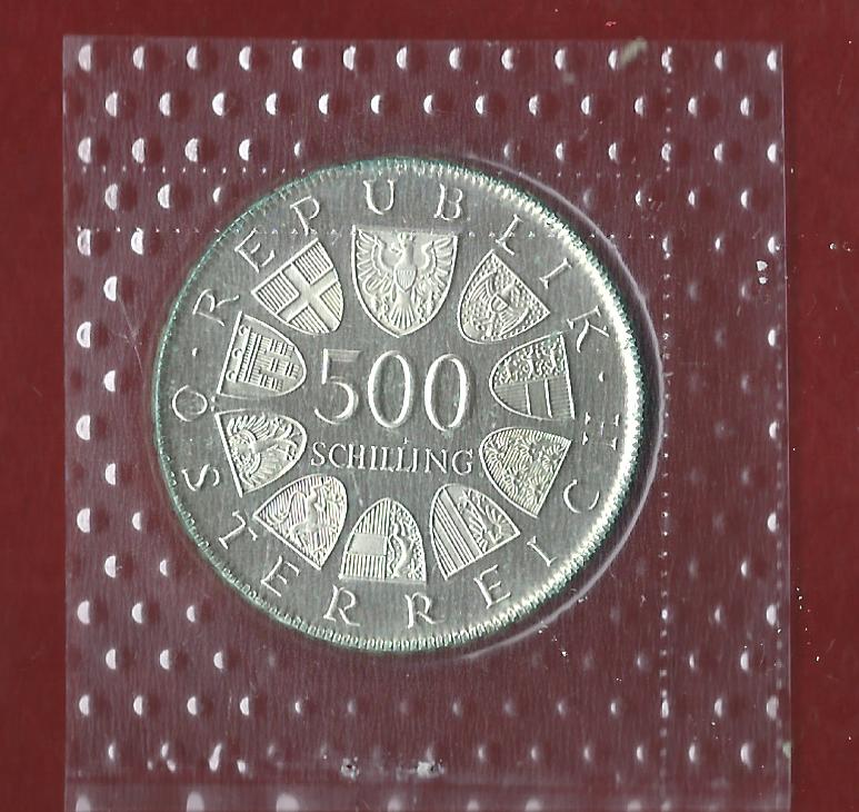  Österreich 500 Schilling 35 Euro Nennwert 1981 ST  Münzankauf Koblenz Frank Maurer AK323   