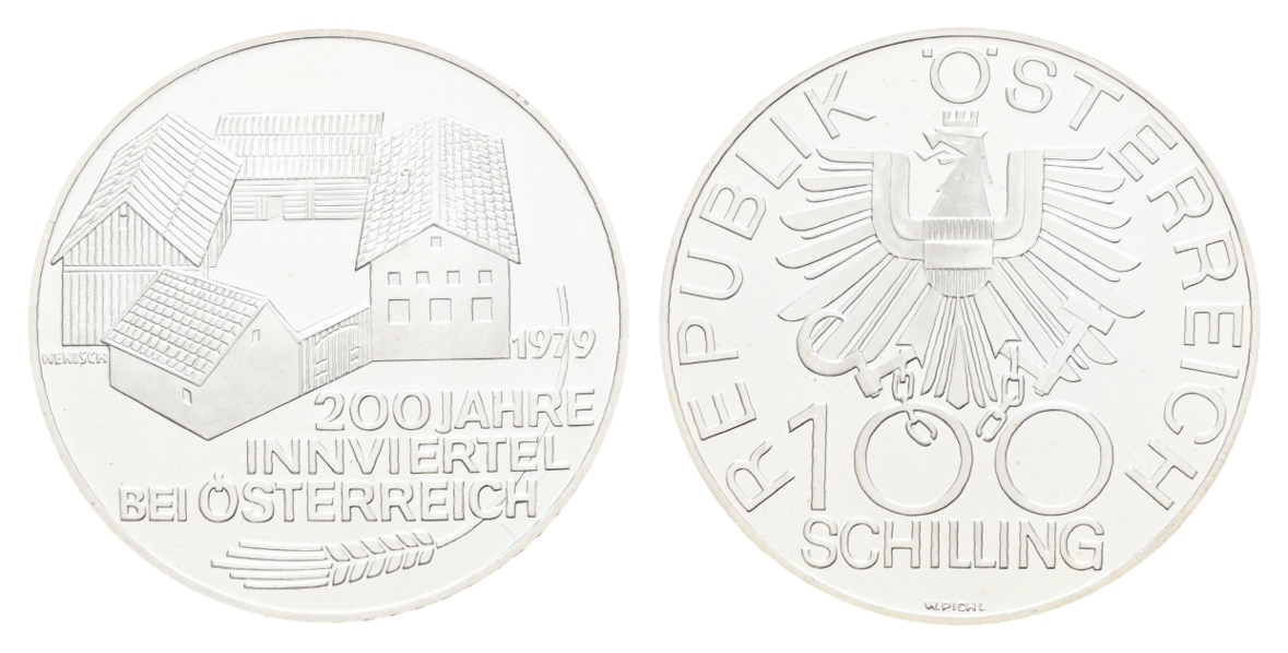  Österrreich; 100 Schilling 1979; 200 Jahre Innviertel bei Österreich   