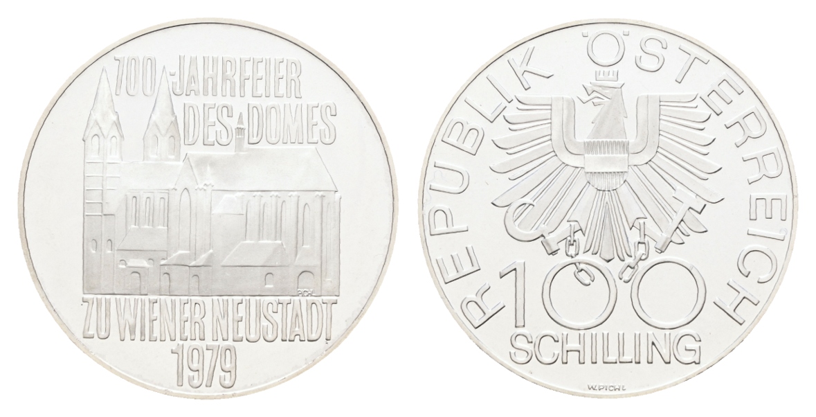  Österrreich; 100 Schilling 1979; 700-Jahrfeier des Domes zu Wiener Neustadt   