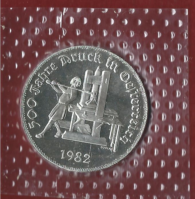 Österreich 500 Schilling 35 Euro Nennwert 1982 ST  Münzankauf Koblenz Frank Maurer AK325   