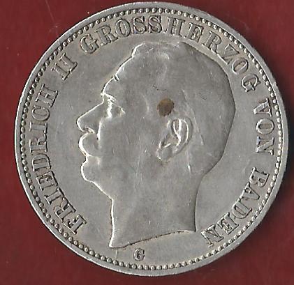  Kaiserreich 3 Mark Baden 1910  Münzankauf Koblenz Frank Maurer AK330   