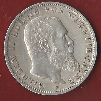  Kaiserreich 3 Mark Wuerttemberg 1912 Münzankauf Koblenz Frank Maurer AK334   