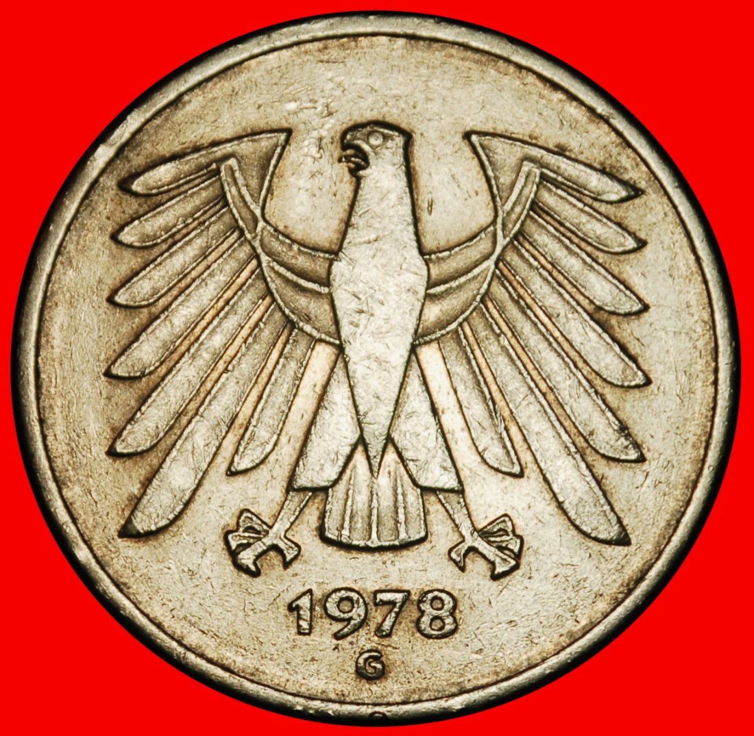  ⰆNOT COMMUNIST (1975-2001):GERMANY★5 MARKS 1978G TV I+A+rG★BADEN-WUERTTEMBERG★LOW START★ NO RESERVE!   