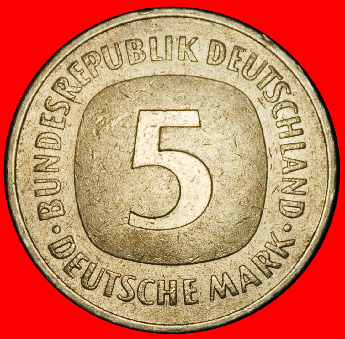 Ⰶ NOT COMMUNIST TYPE (1975-2001): GERMANY ★ 5 MARKS 1979J TV I+A+rJ! HAMBURG!★LOW START★ NO RESERVE!