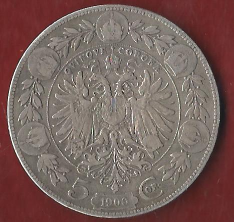  Österreich Ungarn 5 Cor.1900  Münzankauf Koblenz Frank Maurer AK350   